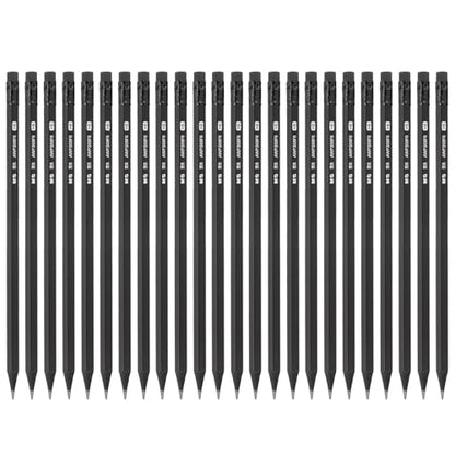 M&G Wooden Hexagon Pencils, 24 Pcs HB Graphite Round Pencils with Eraser Head for Classroom Teacher Office Supplies, Black