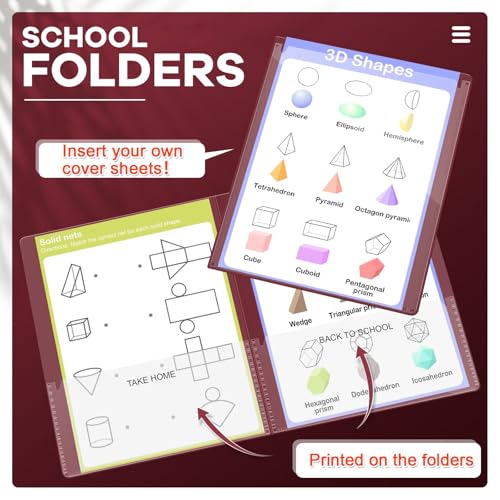 Henoyso 72 Pcs Plastic Take Home Folders with 2 Pockets Parent Teacher Classroom Communication Homework Folder for Students Parent Teacher Connect (Dark Red) - color: Dark Red