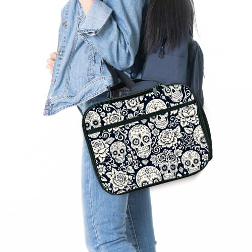 Skull Lunch Bag Insulated Reusable Lunch Box Kids Girls Boys Cooler Thermal Tote Bag For Men Women School Work Picnic - color: Skull
