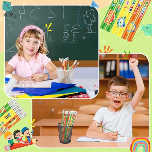 Tenceur Second Grade Pencils, 48 Pcs 2nd Graders Pencils with Erasers, 3 Motivational Designs, Welcome to Second Grade Student Gifts from Teacher, Classroom Rewards Back to School Supplies - color: 2nd Graders