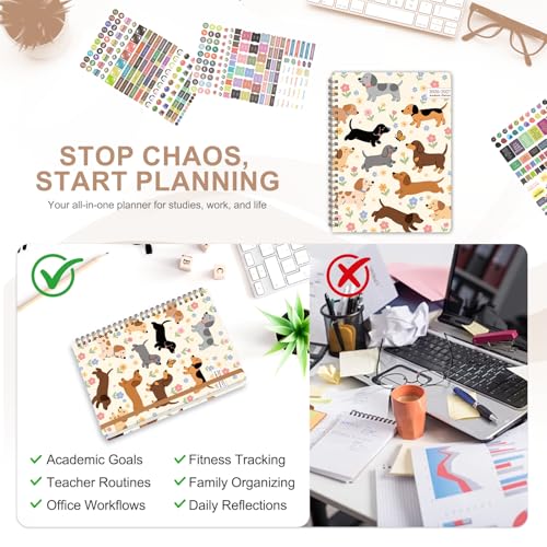 Planner 2026-2027, Weekly and Monthly Academic Year Calendar Planner, July 2026 - June 2027, Daily Agenda Book for Office School Supplies, A5(6.3'' x 8.5'') - color: 2607-Dachshund, size: 6.3"x8.5"(Jul 2026-Jun 2027)