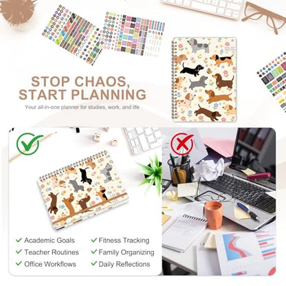Planner 2026-2027, Weekly and Monthly Academic Year Calendar Planner, July 2026 - June 2027, Daily Agenda Book for Office School Supplies, A5(6.3'' x 8.5'') - color: 2607-Dachshund, size: 6.3"x8.5"(Jul 2026-Jun 2027)