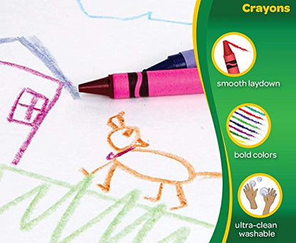 Crayola Bulk Ultra Clean Washable Crayons, Back to School Supplies, 12 Packs of 24 Count