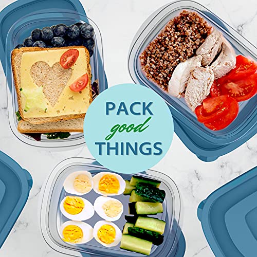 5PCS Small Food Storage Containers,Freezer Microwave safe,Food Container Sets,BPA Free Plastic Meal Prep Containers & Kitchen Set,Lunch Containers,use for School,Work and Travel,0.53 Quarts Per Box - color: 5PCS (500ML Container Set)