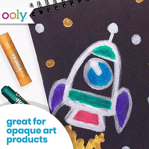 OOLY DIY Cover Large Sketchbook, 8 x 10.5 Inches Black Paper Sketchbook Drawing Book for Kids, Artists Drawing Pad for Gel Pens and White Pencils - color: Black Paper, style: Large (8" x 10.5")