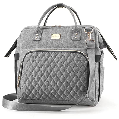 Weitars Lunch Bag for Women Cute Lunch Bag For Work,Insulated LunchBox Lunch Purse Leakproof Wide-Open Lonchera Lunchbag Lunch Tote With Pockets And Adjustable Strap For Office Picnic Beach - color: Gray