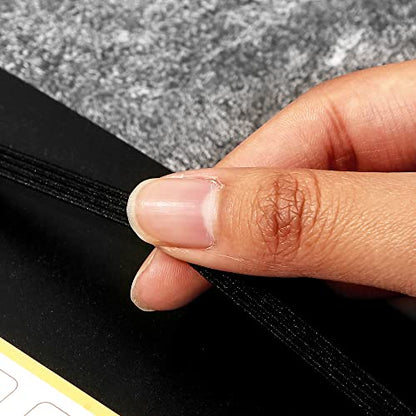 Dot Grid Spiral Notebook A5 Spiral Bullet Dotted Journal 160 Pages Thick Dot Paper Notebooks Plastic Hardcover Spiral Notebook 5x7 Wire Bound Notebooks for Note Taking School Office Supplies,Black - color: Black, style: B - Dotted - A5