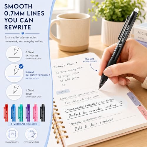 Blue and Black Erasable Gel Pens Bulk, 36 Pack Retractable Erasable Pens, 0.7mm Fine Point Quick Dry Ink, Clicker Pens for Note Taking, Work, Office, Classroom School Supplies - color: Soft Black and Blue