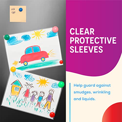 GOLD SEAL No Holes Sheet Protectors, Bulk Pack, Letter Size (8.5 x 11 Inch), Heavyweight Clear View Sheet Protectors, Top Loading, Document Protectors, Artwork Protectors,(100 Pack) - style: 100 Pack