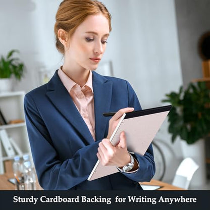 HAUTOCO 2 Pack 8.5 x 11 Legal Pads White Wide Ruled Notepads Perforated Writing Pads, 30 Sheets Per Notepad, 3-Hole Punched Paper, Writing Note Pads for School, Home, Office, Business - color: White