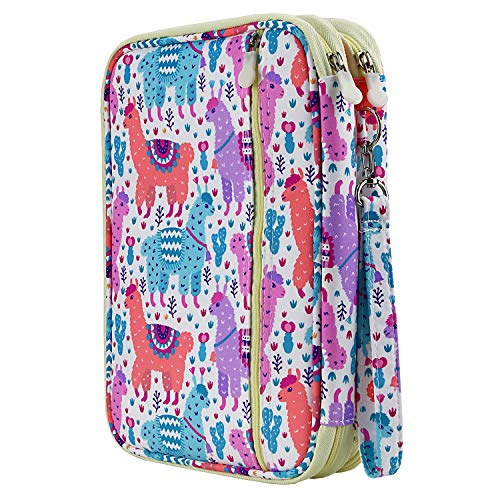 YOUSHARES 192 Slots Colored Pencil Case, Large Capacity Pencil Holder Pen Organizer Bag with Zipper for Prismacolor Watercolor Coloring Pencils, Gel Pens for Student & Artist (Color Alpaca) - color: 192 Color Alpaca