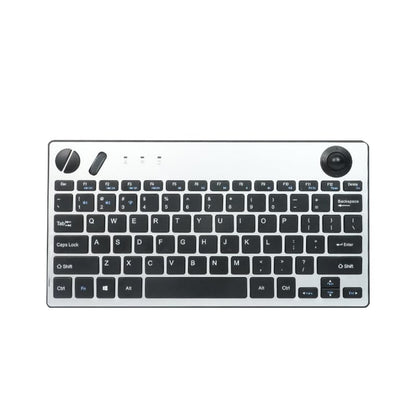 JOMAA 78 Keys Dual Mode Wireless Trackball Keyboard, Bluetooth 5.0 & 2.4G Wireless Keyboard with 19mm Trackball for Windows Mac iOS Android Computer Tablet Desktop