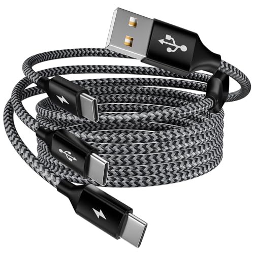 MPATIBY Multi Charging Cable,USB C Splitter Cable,3 in 1 Fast Charging Cord with 3 Type-C Port for IP 16 15 Pro Max Galaxy S23 S22 S10 Note 20 Cell Phones Tablets and More,1Pack 5FT - color: Blackwhite, size: 1Pack5FT