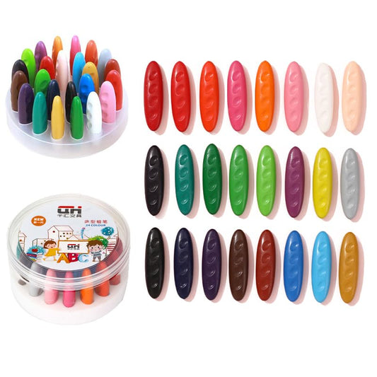 Peanut Crayons for Kids, 24 Colors Washable Toddler Non-Toxic Baby for ages 3-5, 5-8, 4-8, Coloring Art Supplies, Gift for Boys and Girls Back to School - style: 24 colors