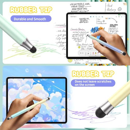 Stylus Pen for Touch Screens, Compatible with All Capacitive Touch Screens, Precision Rubber Tips& High Sensitivity (Gradient Light Blue) - color: Gradient light blue