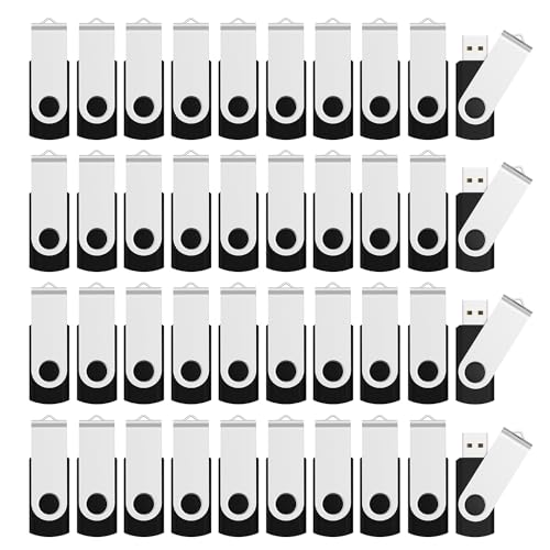 Aiibe 4GB Flash Drive 100 Pack 4GB USB Flash Drive Bulk Thumb Drive USB 2.0 Memory Stick USB Drive Wholesale, Black - color: 100PCS Black, size: 4GB