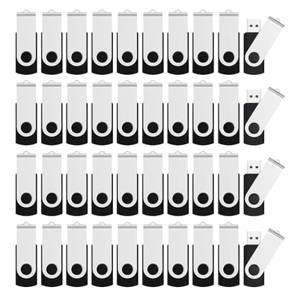 Aiibe 4GB Flash Drive 100 Pack 4GB USB Flash Drive Bulk Thumb Drive USB 2.0 Memory Stick USB Drive Wholesale, Black - color: 100PCS Black, size: 4GB