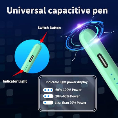 Stylus Pen Android for Samsung Galaxy Tab A11+/A11/A9/A9Plus/A8/A8plus/A7/A7lite Push-Button Switch, Accurate Writing, +2Nibs&Long Battery Life(NW Green) - color: NW Green