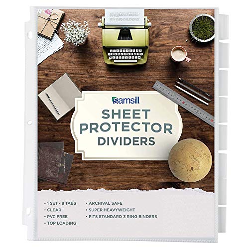 SAMSILL Tabbed Sheet Protector Family - style: 8 Tab Divider