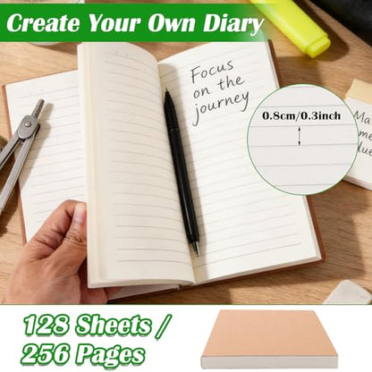 10 Pack A5 Journal Refill 5.5 x 8.2'', A5 Notebook Inserts, Refillable Notebook Inserts, Journal Inserts for Office School Writing Supplies, 128 Sheets / 256 Pages (Ruled Lined)