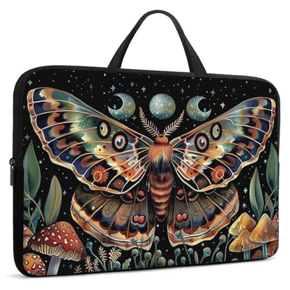 Laptop Sleeve Bag with Handle Computer Protective Soft Cover Case for 14 Inch 13 Inch Laptop,Art Butterfly Moon - color: Art Butterfly Moon