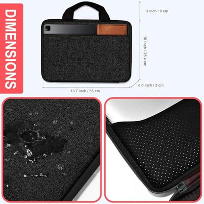 Hseok Laptop Case 13.3-14 Inch Sleeve,TSA Shockproof Computer Handbag,Compatible with MacBook Neo/Pro 14 M5/M4/M3/M2/M1,All Models 13.3" MacBook Air/Pro,XPS 13/14,Most 13-14 Notebooks,Black - color: Black