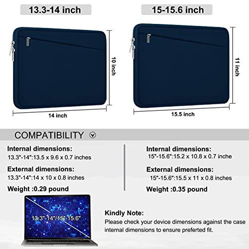 Laptop Sleeve Case, 15.6 inch, Durable Computer Carrying Bag Protective Case Briefcase Handbag with Front Pocket, Slim Laptop Cover for 15.6 Inch HP, Dell, Lenovo, Asus, Notebook, Blue - color: Blue, size: 15.6 Inch