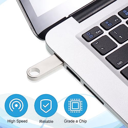 Fabbay 50 Packs 2.0 Flash USB Drives Bulk Waterproof Flash Thumb Drives Memory Pen Stick Small Mini Zinc Alloy Design for PC Computer Laptop Office School Data Storage Silver(2 Gb) - color: 2 Gb