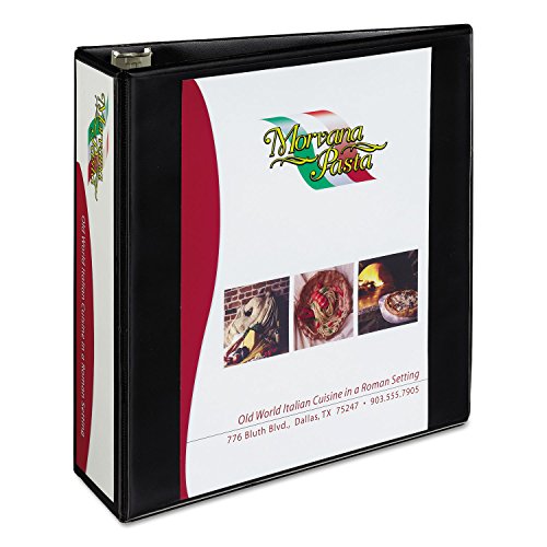 Avery Heavy-Duty View 3 Ring Binder, 3" One Touch Slant Rings, Holds 8.5" x 11" Paper, 1 Black Binder (05600) - size: 3"