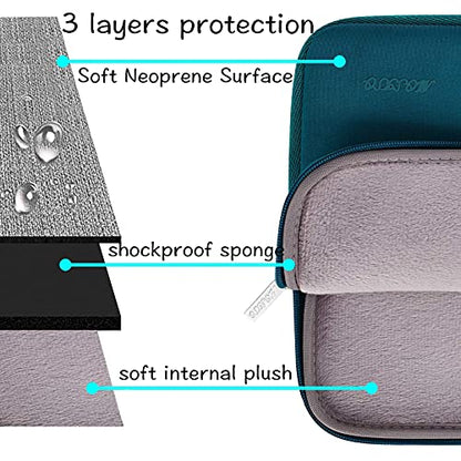 MOSISO Laptop Case 13 inch, 13 inch Laptop Sleeve Bag Compatible with MacBook Neo/Air M5 M4 M3 M2 M1 2026-2018 / Pro M2 M1 2026-2016, Neoprene Computer Sleeve Bag with Small Case, Deep Teal - color: Deep Teal, size: 13 inch