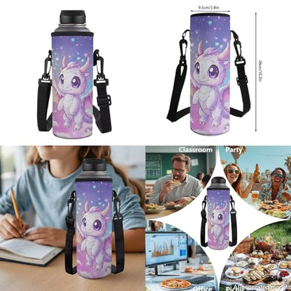 Dinosaur School Bag Set for Boys Girls - Star Sky Print 4 in 1 Book Bag with Lunch Box Pencil Case Water Bottle Sleeve for Elementary Students - color: Dinosaur &Star Sky