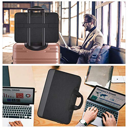 14 15 Inch Waterproof Laptop Sleeve Men Women TSA Briefcase for MacBook Pro 14 M5/M4/M3/M2/M1, Macbook Air 15 M5/M4/M3, Dell Inspiron 14/XPS 15, Lenovo Acer HP ASUS Chromebook 14 Carring Case, Black - color: Black, size: 13.5-15 Inch