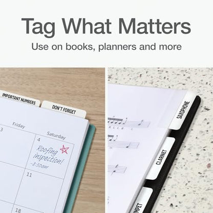Redi-Tag Laser Printable Tabs, Permanent Index Tabs, Customizable Adhesive Labels, White, 2" x 0.875", 300 Per Pack (B39170) - size: 300 Count (Pack of 1)