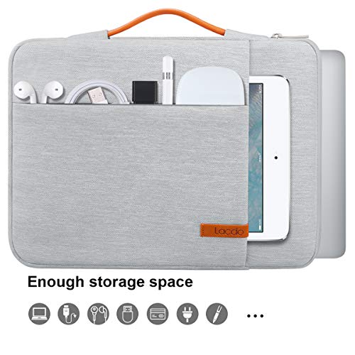 Lacdo 360° Protective Chromebook Case 11 Inch Laptop Sleeve for 11 Inch Acer HP Dell Samsung ASUS Chromebook Spin 311, 13 Inch Microsoft Surface Pro 11th Copilot+PC/10/9/8/X Computer Bag, Gray - color: Gray, size: 11-11.6 Inches