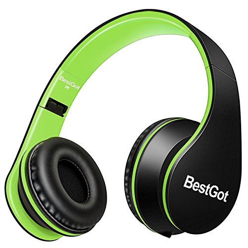 Kids Headphones for Kids with Removable Cord volume Limited 95dB W/Green | Les écouteurs des enfants, perfect and comfortable - color: Black/Green