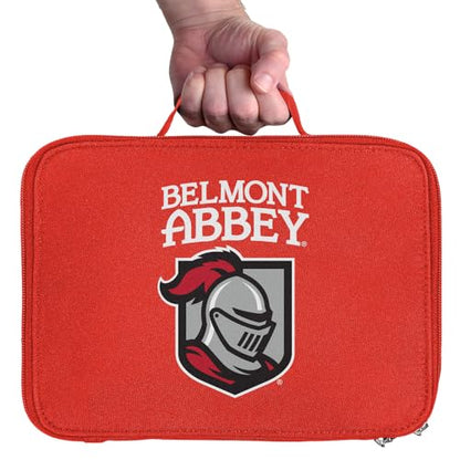Campus Lab Belmont Abbey College Primary Logo Insulated Soft Sided Lunch Box - Reusable Lunch Bag For School Office Work, BPA Free, Red - color: Belmont Abbey College