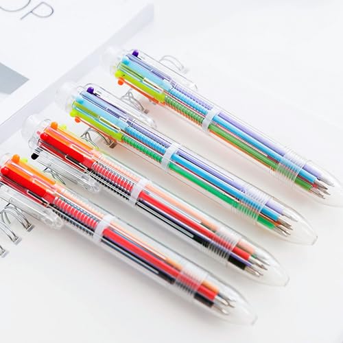 DAIKOYE Ballpoint Pens 24 PCS 0.5mm 6-in-1 Multicolor Ballpoint Pens School Supplies Birthday Party Favors Gifts for Students