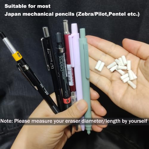 Pack of 20 - Mechanical Pencil Erasers Refill,Erasers Refill Available for Most Mechanical Pencil,Easy to Clean Without Scratching Paper (Dia 0.15, 0.47 inch Length)
