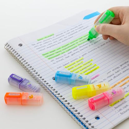 BAZIC PRODUCTS Fruit Scented Mini Highlighters, Chisel Tip, 6 Count | Quick-dry, fruit-scented fluorescent mini highlighters, compact, non-toxic ink, ASTM D-4236 - size: 1 Count (Pack of 1)