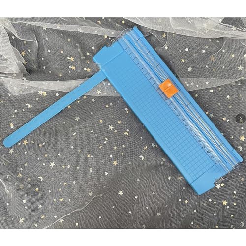 Rengue Small Paper Cutter, Trimmer for A4 Paper, Ideal for School and Office Use Small Cutter, Lightweight Portable Nan Office and School Supplies (Sky Blue) - color: Sky Blue