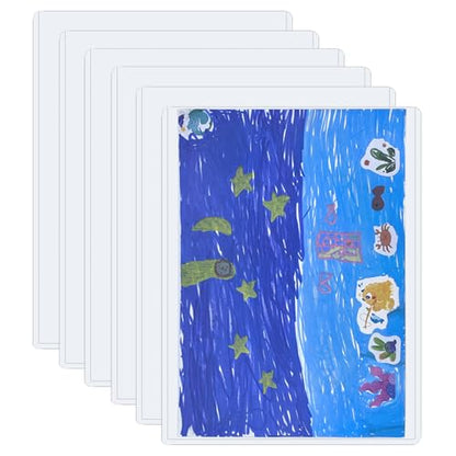 7 PCS 8.5" x 11" Rigid Print Protectors,Clear Plastic Page Protectors,Clear Rigid Top loaders,Plastic Paper Sheet Protectors for Photos,Documents,Contracts,Birth Certificate Protector (7)