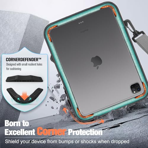 MoKo 9-11 Inch 360° Protection Tablet Sleeve Bag with Earphone Hole | Fits iPad Air 11-inch M4, iPadPro 11-inch M5, iPad A16, iPad 10/5/4 10.9-inch and Tab S8/S9 11-inch, Light Gray - color: Light Gray + Black, style: 9-11 Inch