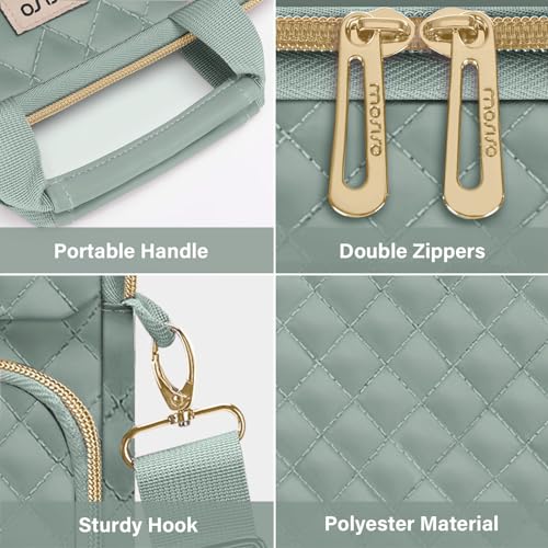 MOSISO 12.9 inch Tablet Sleeve Bag for iPad Pro 13 M4&iPad Air 13 M3 M2,iPad Pro 12.9 M2 M1 6/5,Surface Laptop Go 12.4,Galaxy Tab S8+/S9+ 12.4,Square Quilted Carrying Case with 2 Pockets,Antique Green - color: Antique Green, size: 12.9 inch