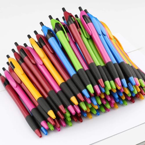 Pens Bulk, 60 Pack Gripped Slimster Ballpoint Pens Black Ink | 1.0mm Smooth Writing No Bleed No Skip, Click Pens with Comfort Grip for Teachers, Students, Servers, School & Office Use - style: Classic