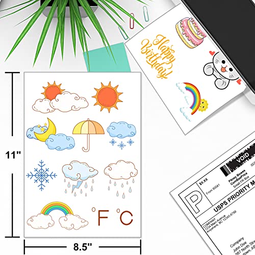 BESTEASY Sticker Paper 8.5" x 11" Full Sheet Label Stickers for Laser & Inkjet Printers, Self-Adhesive Paper Shipping Labels (2000 Sheets,2000 Labels) - size: 2000 sheets, style: 1 up-8.5"x11"