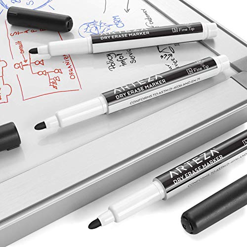 ARTEZA Black Dry Erase Markers Pack of 52, Fine Tip, Low-Odor Black Ink, Classroom-Preferred Whiteboard Markers - size: 1 Count (Pack of 52)