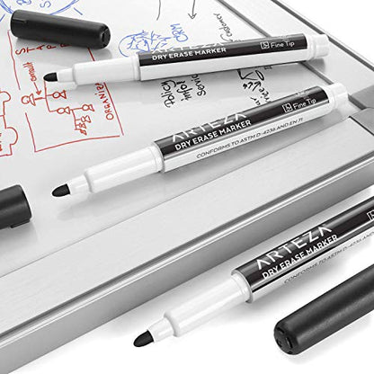 ARTEZA Black Dry Erase Markers Pack of 52, Fine Tip, Low-Odor Black Ink, Classroom-Preferred Whiteboard Markers - size: 1 Count (Pack of 52)