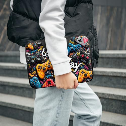 Laptop Sleeve with Handle 12 Inch, Waterproof Laptop Case Bag, Play Games Pattern Design Computer Sleeve Compatible with MacBook Air, Pro, HP, Dell, Lenovo, ASUS - color: Play Games, size: 12inch(11.6-12.3")