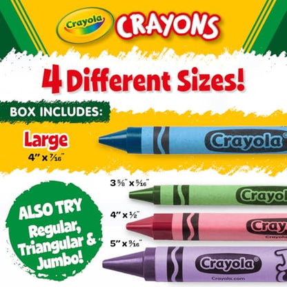 Crayola Crayon Classpack 400ct (8 Colors), Bulk School Supplies, Teacher Classroom Must Haves, Preschool & Kindergarten, Large Crayons for Kids & Toddlers - size: 400 Count (Pack of 1)
