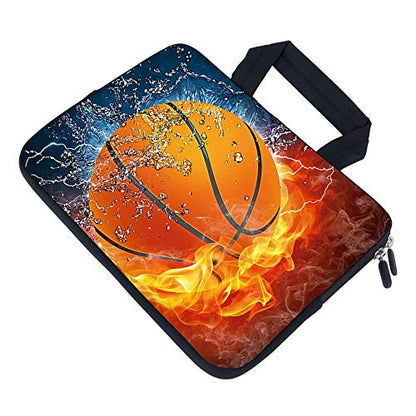AMARY Laptop Sleeves 11.6" 12" Laptop Handle Bag Neoprene Notebook Carrying Pouch Chromebook Sleeves case (Hot Basketball) - color: Hot Basketball